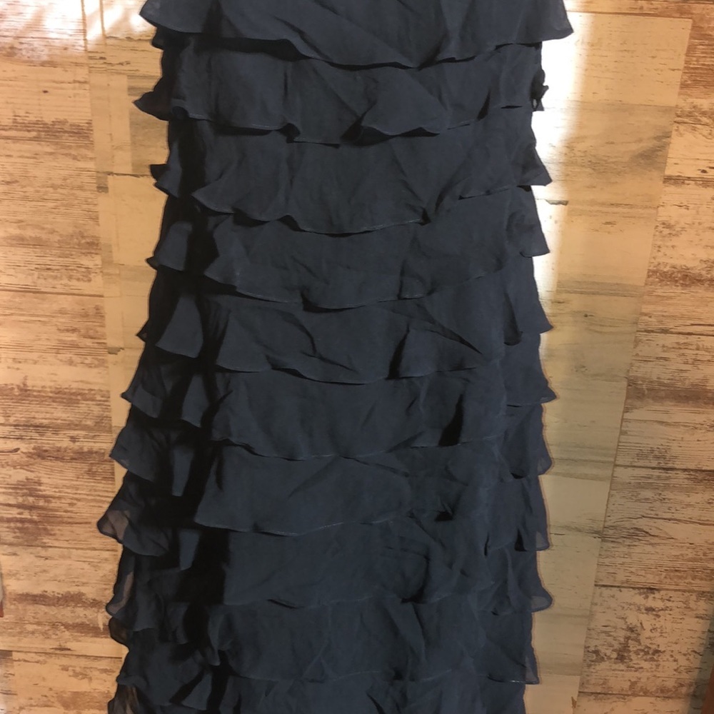 Lauren Ralph Lauren 90s Vintage Little Black Dress Ruffle Dress 1990s Women's​​ - Picture 6 of 10